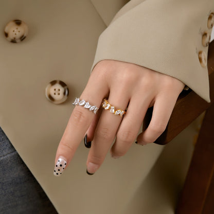 [Lumi Jewelry]Delicate Multi Cut Ring