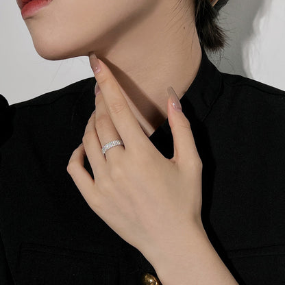 [Lumi Jewelry]Dainty Round Cut Tennis Ring