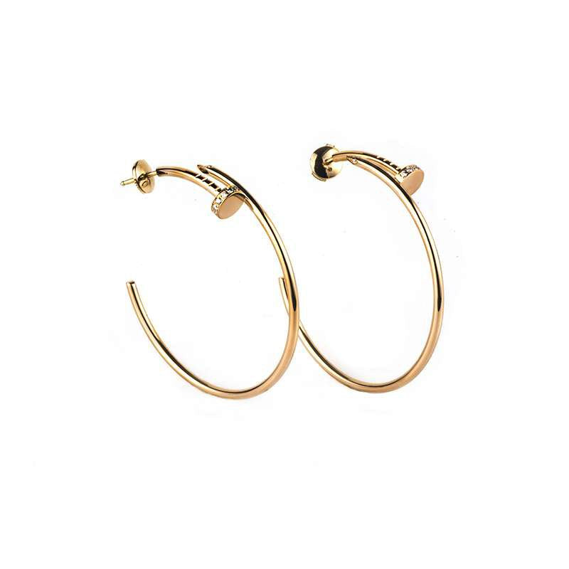 [Lumi Jewelry]JUSTE EARRINGS GOLD DIAMONDS 1.8MM