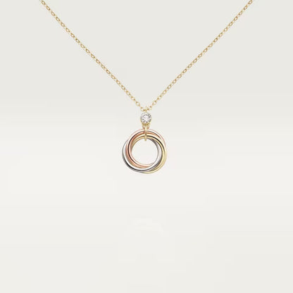 [Lumi Jewelry]TRINITY  NECKLACE 1 DIAMOND