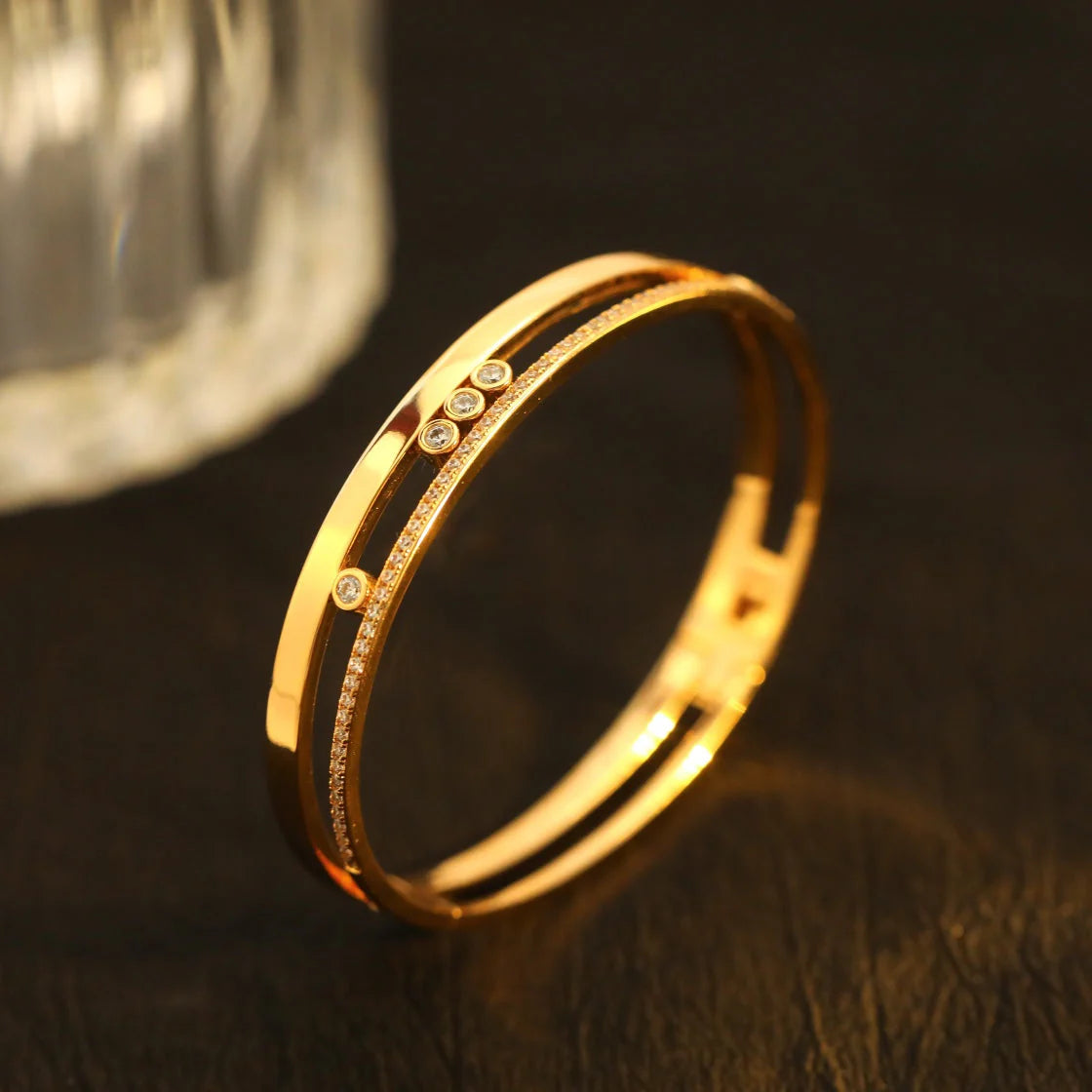 [Lumi Jewelery]Move Romane Diamond Bangle Bracelet