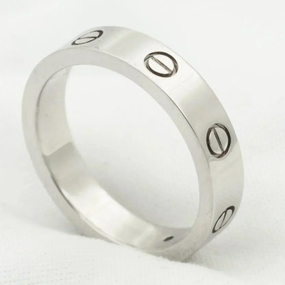 [Lumi Jewelry]LOVE RING 4MM 1 DIAMOND SILVER