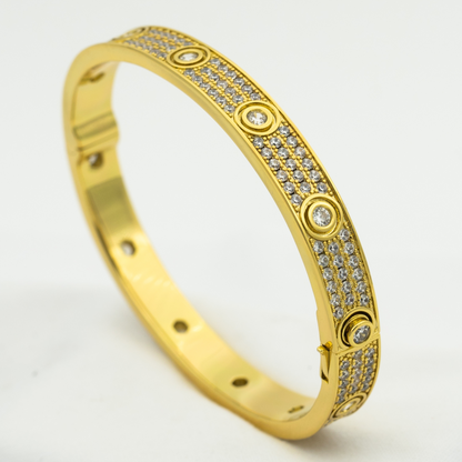 [Lumi Jewelry]LOVE BRACELET 6.1MM DIAMOND-PAVED 10 BIG DIAMONDS