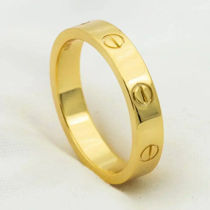 [Lumi Jewelry]LOVE RING 4MM 1 DIAMOND GOLD