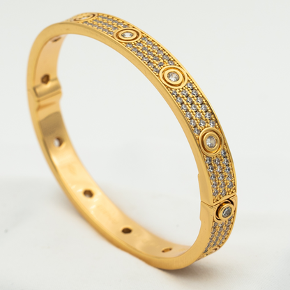 [Lumi Jewelry]LOVE BRACELET 6.1MM DIAMOND-PAVED 10 BIG DIAMONDS