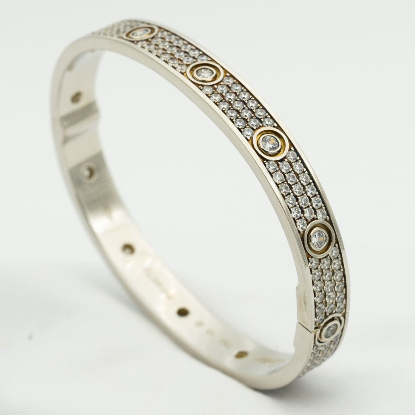 [Lumi Jewelry]LOVE BRACELET 6.1MM DIAMOND-PAVED 10 BIG DIAMONDS