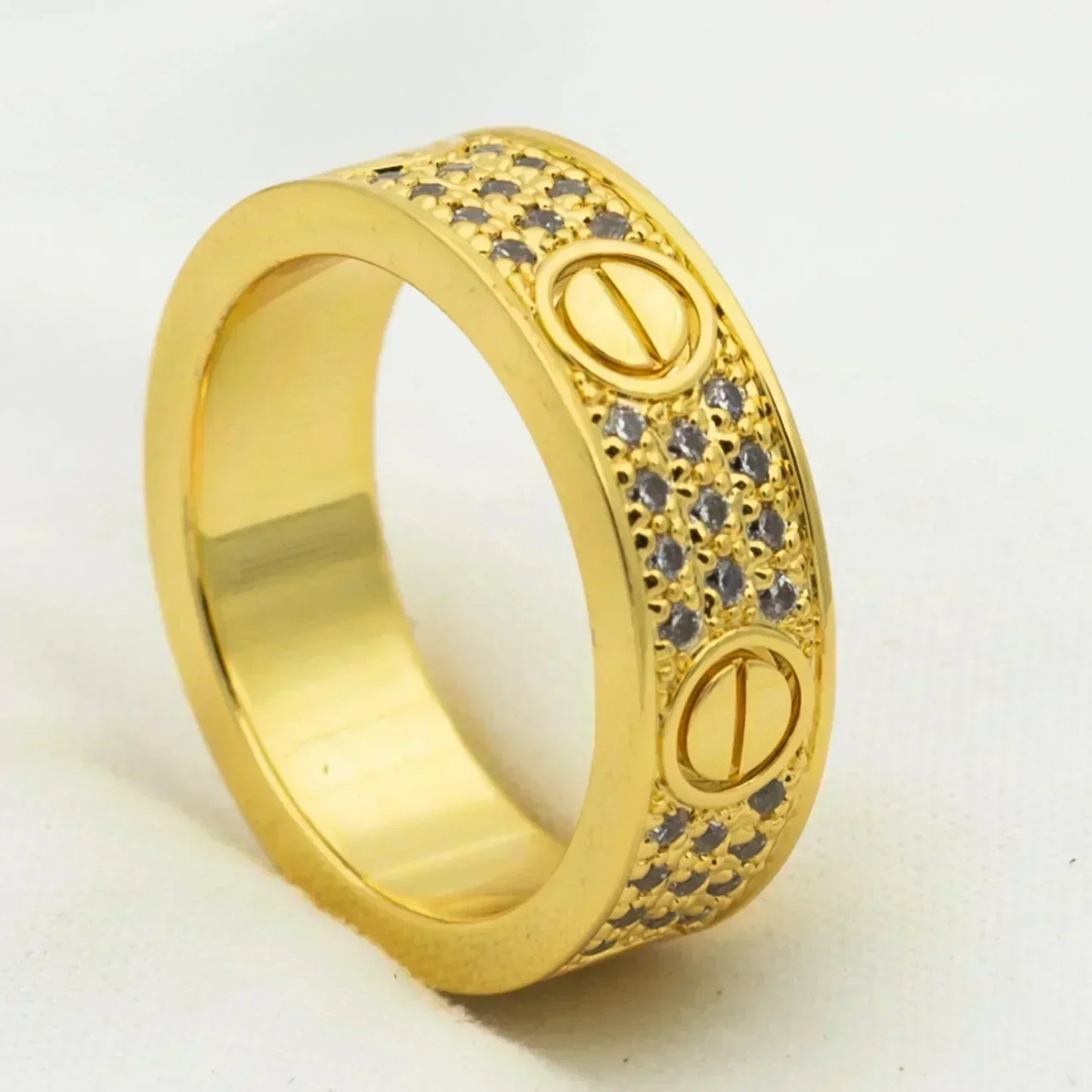 [Lumi Jewelry]LOVE RING 5.5MM DIAMONDS PAVED
