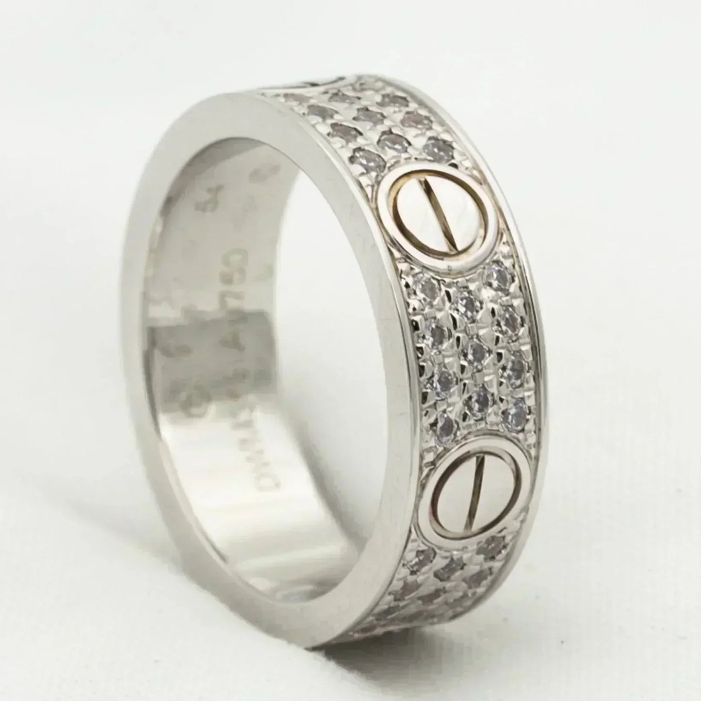 [Lumi Jewelry]LOVE RING 5.5MM DIAMONDS PAVED
