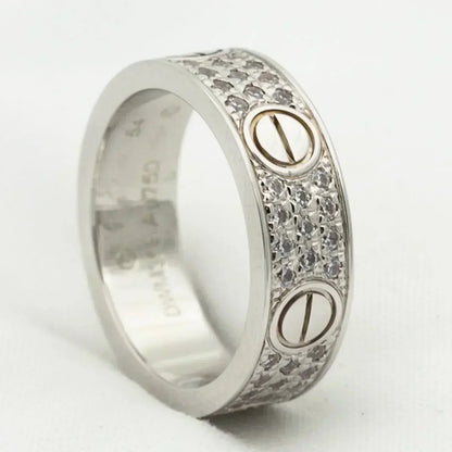 [Lumi Jewelry]LOVE RING 5.5MM DIAMONDS PAVED