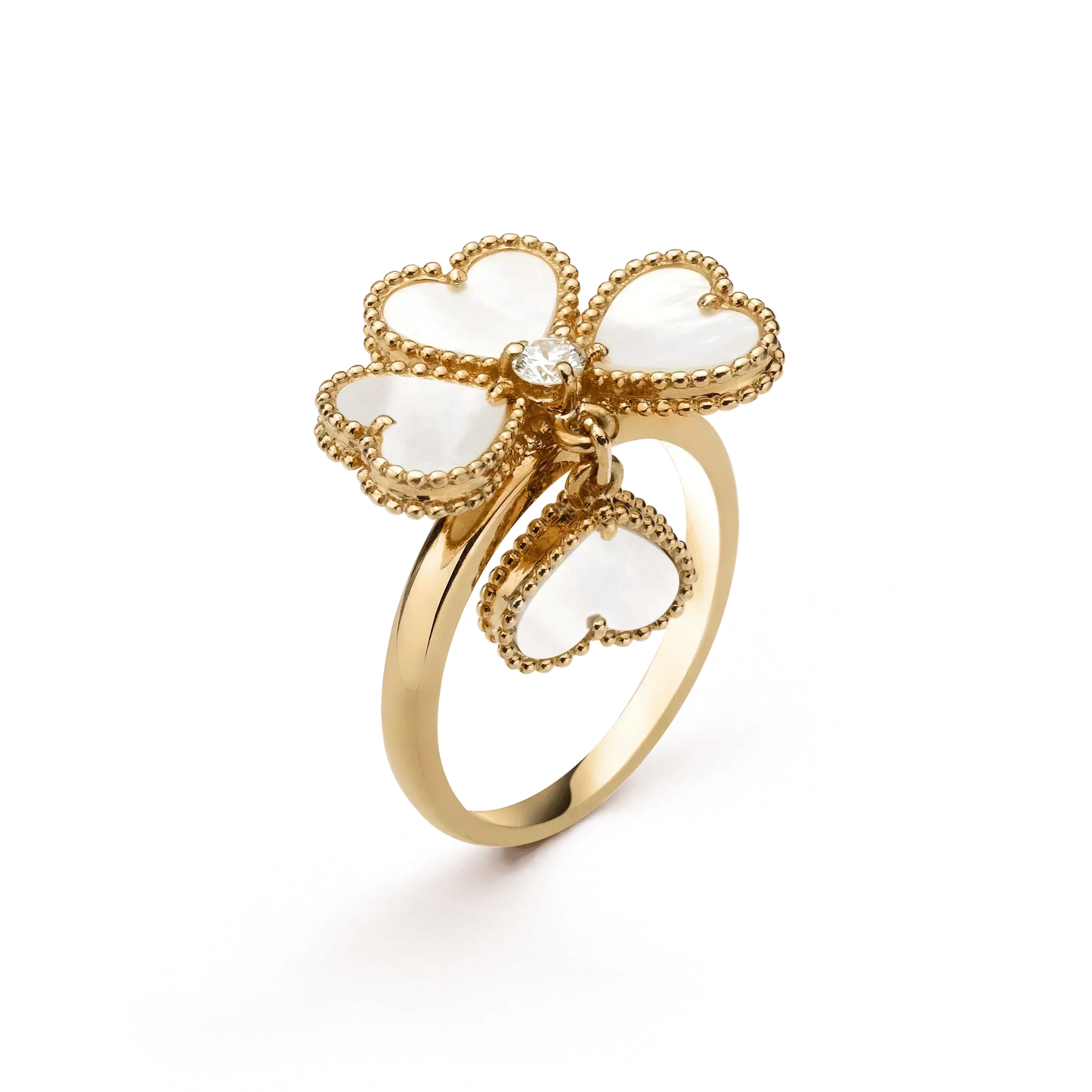 [Lumi Jewelry]SWEET CLOVER WHITE MOP RING