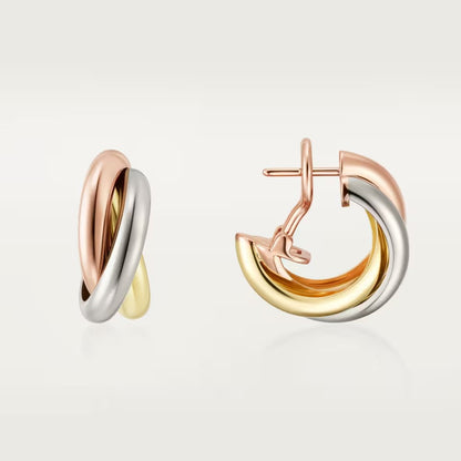 [Lumi Jewelry]TRINITY ON DIAMOND CLASSIC EARRINGS