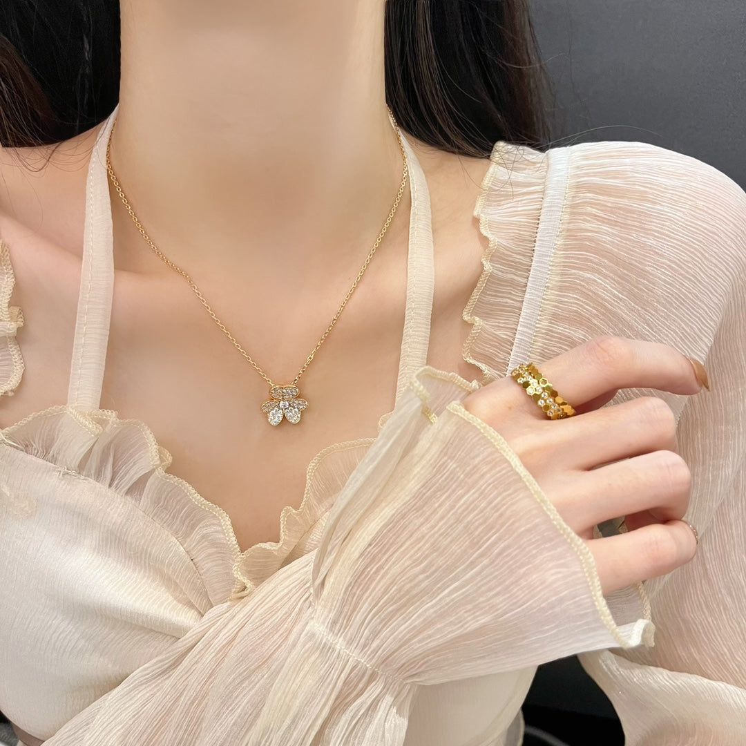 [Lumi Jewelry]FLOWER DIAMOND NECKLACE