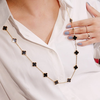 [Lumi Jewelry]CLOVER 20 MOTIFS ONYX ROSE GOLD