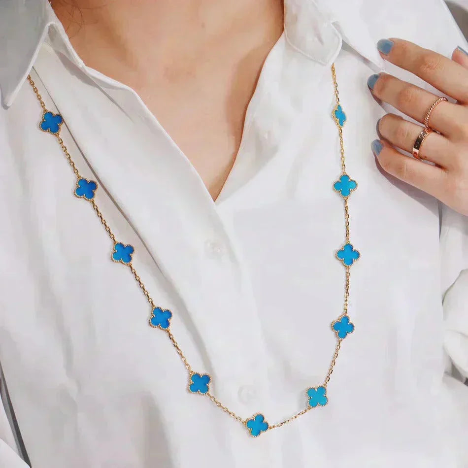 [Lumi Jewelry]CLOVER 20 MOTIFS TURQUOISE GOLD