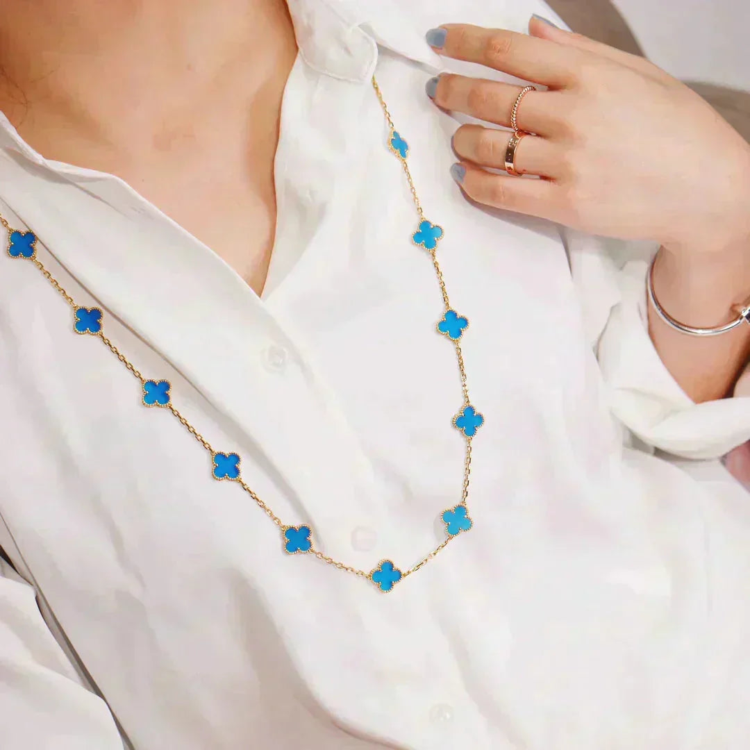 [Lumi Jewelry]CLOVER 20 MOTIFS TURQUOISE GOLD