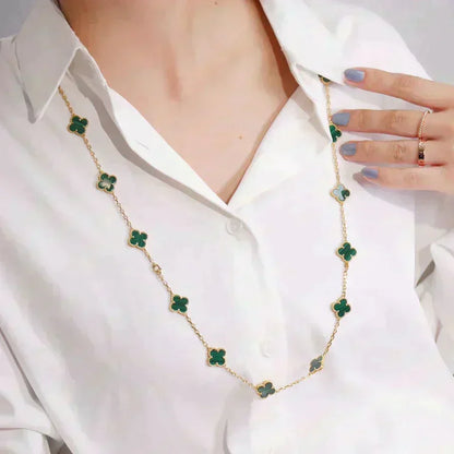 [Lumi Jewelry]CLOVER 20 MOTIFS MALACHITE GOLD