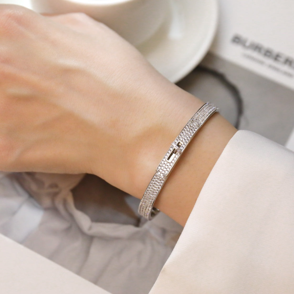 [Lumi Jewelry]KELLY BRACELET DIAMOND PAVED