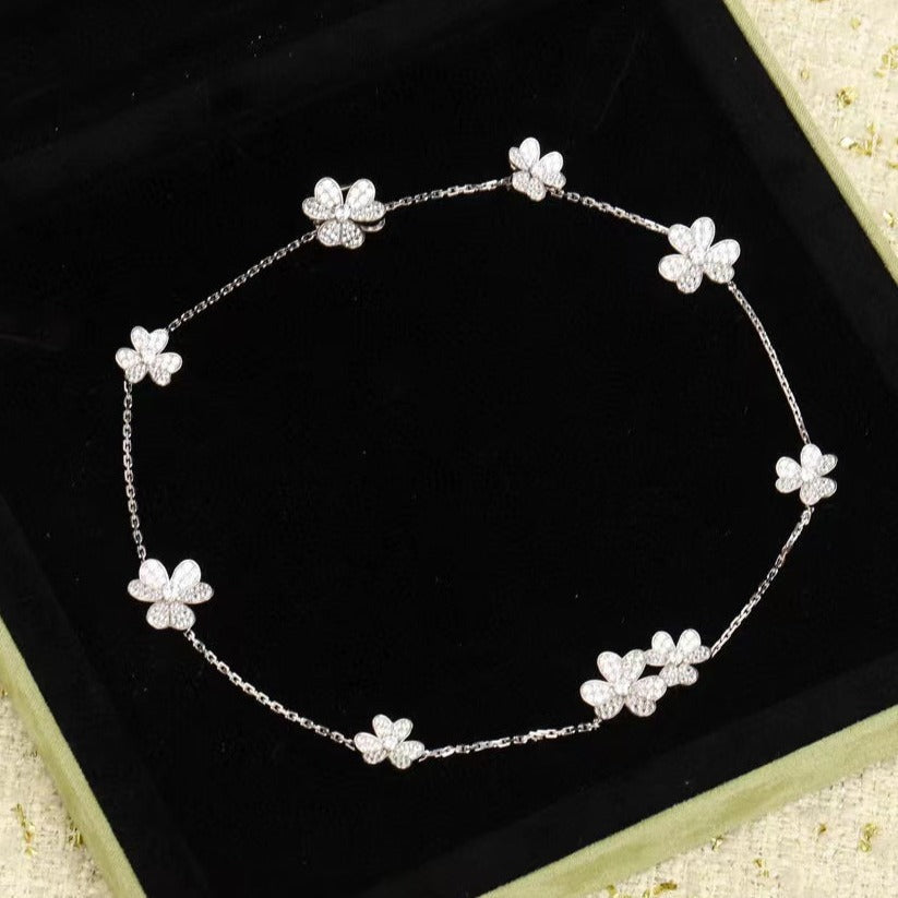 [Lumi Jewelry]FRIVOLE SILVER 9 FLOWERS NECKLACE