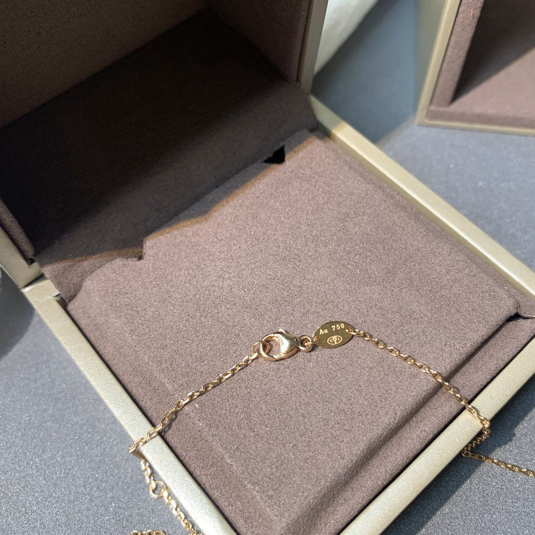 [Lumi Jewelry]JEUX DE PINK GOLD DIAMOND NECKLACE