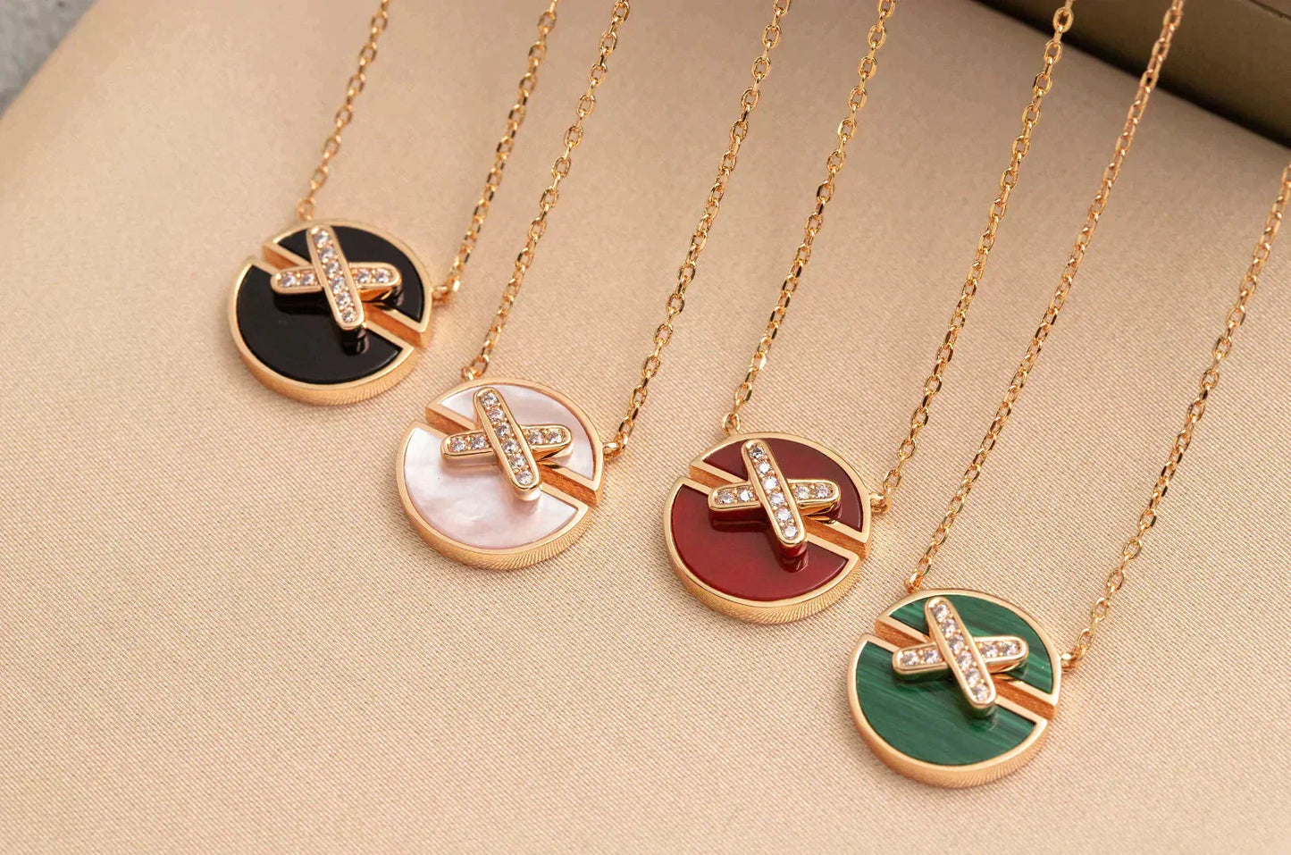 [Lumi Jewelry]JEUX DE ROSE GOLD DIAMOND NECKLACE