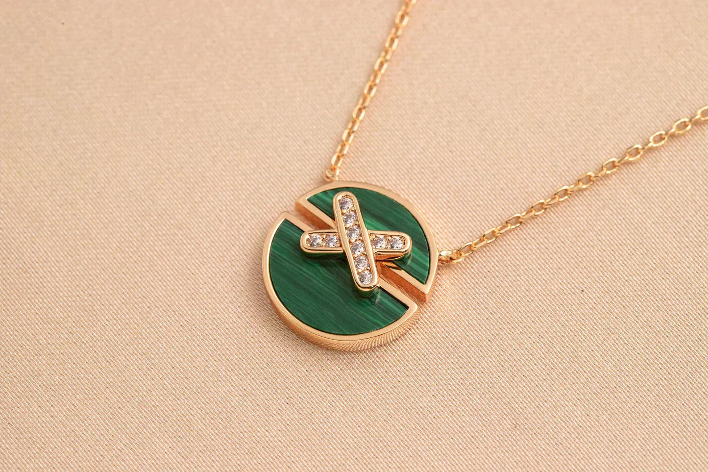 [Lumi Jewelry]JEUX DE ROSE GOLD DIAMOND NECKLACE