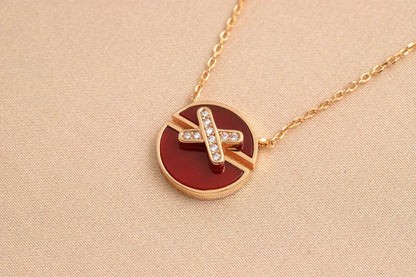 [Lumi Jewelry]JEUX DE ROSE GOLD DIAMOND NECKLACE
