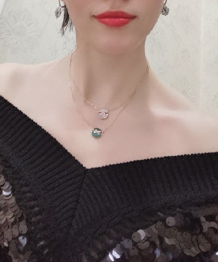 [Lumi Jewelry]JEUX DE ROSE GOLD DIAMOND NECKLACE