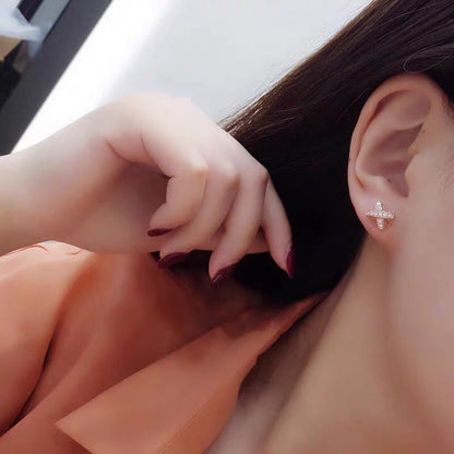 [Lumi Jewelry]JEUX DE GOLD DIAMOND EARRINGS