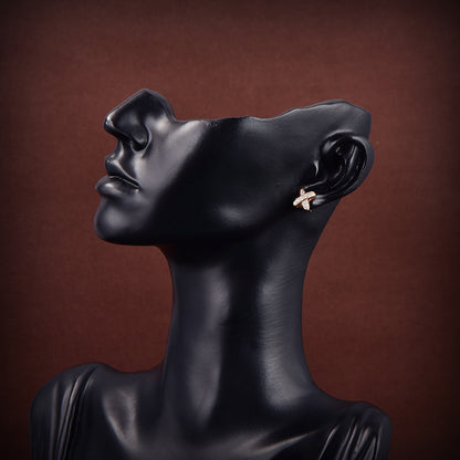 [Lumi Jewelry]JEUX DE GOLD DIAMOND EARRINGS