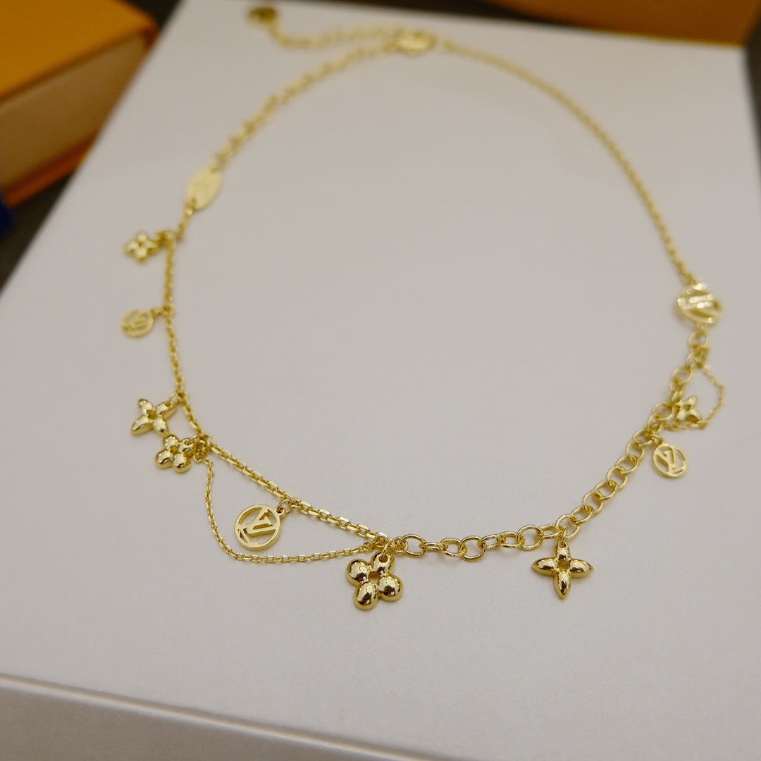[Lumi Jewelry]BLOOMING SUPPLE NECKLACE BRASS