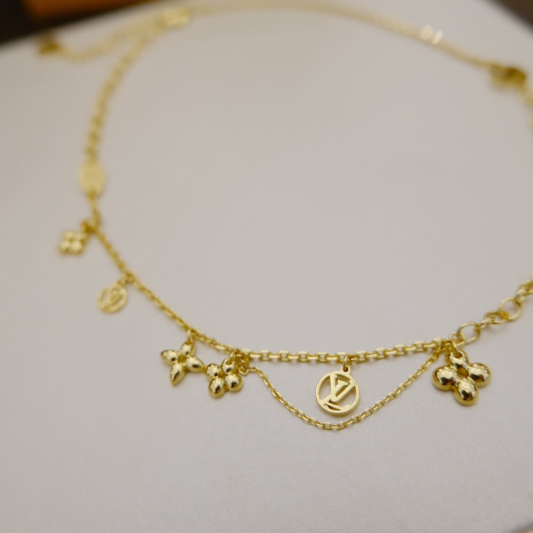 [Lumi Jewelry]BLOOMING SUPPLE NECKLACE BRASS