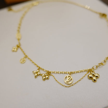 [Lumi Jewelry]BLOOMING SUPPLE NECKLACE BRASS