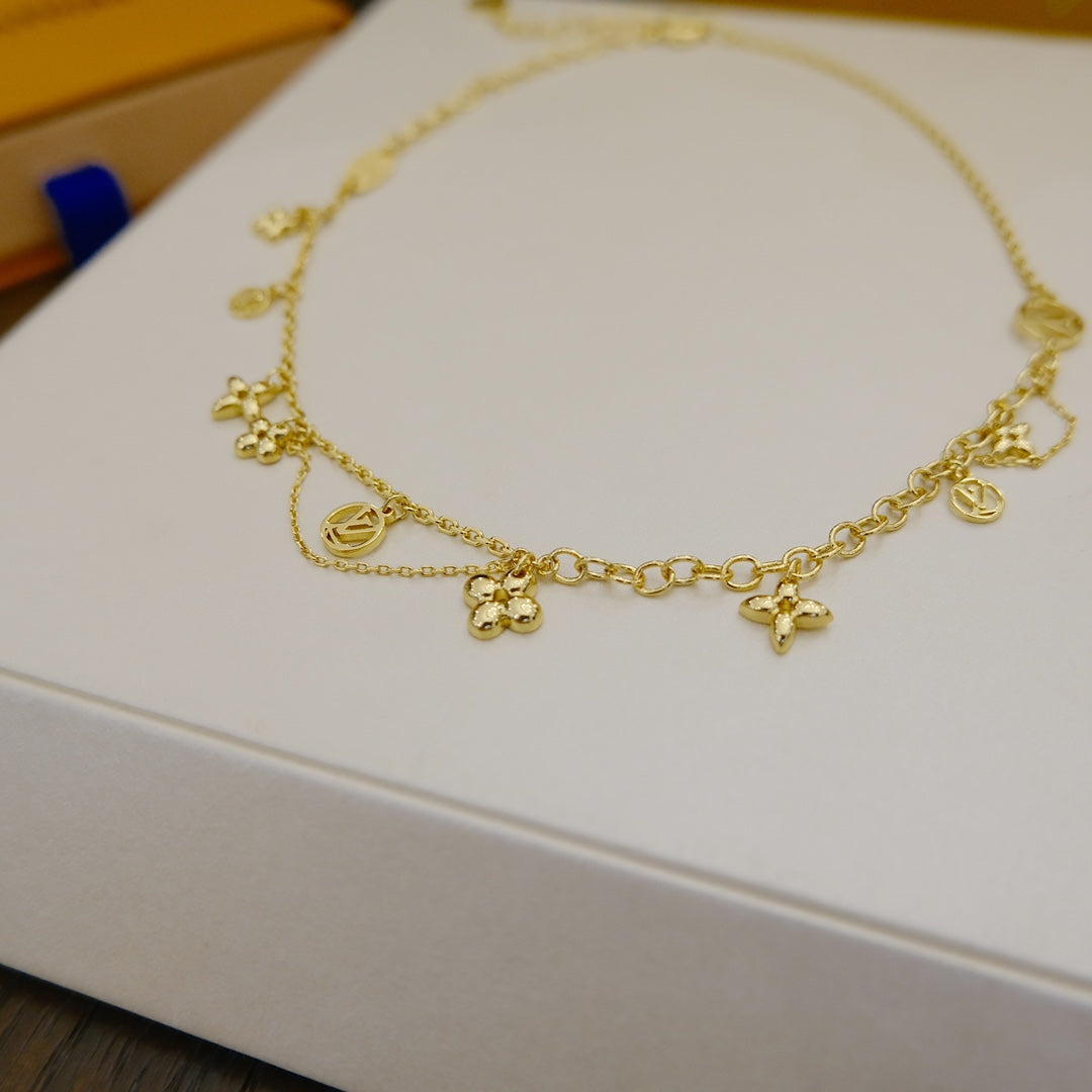 [Lumi Jewelry]BLOOMING SUPPLE NECKLACE BRASS
