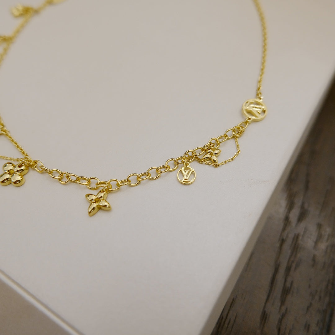 [Lumi Jewelry]BLOOMING SUPPLE NECKLACE BRASS