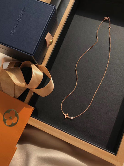 [Lumi Jewelry]BLOSSOM PENDANT PINK GOLD AND DIAMOND
