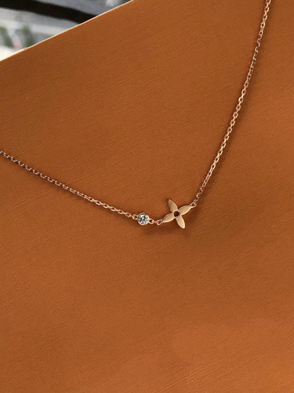[Lumi Jewelry]BLOSSOM PENDANT PINK GOLD AND DIAMOND
