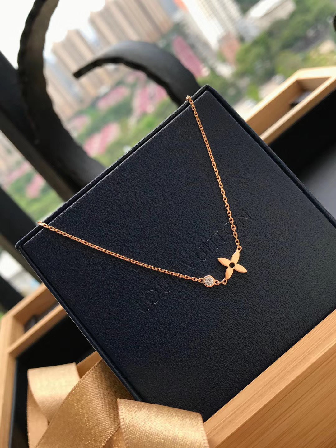 [Lumi Jewelry]BLOSSOM PENDANT PINK GOLD AND DIAMOND
