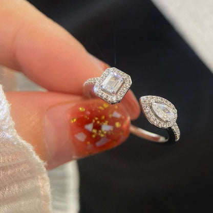 [Lumi Jewelery]MY TWIN TOI & MOI SILVER DIAMOND RING
