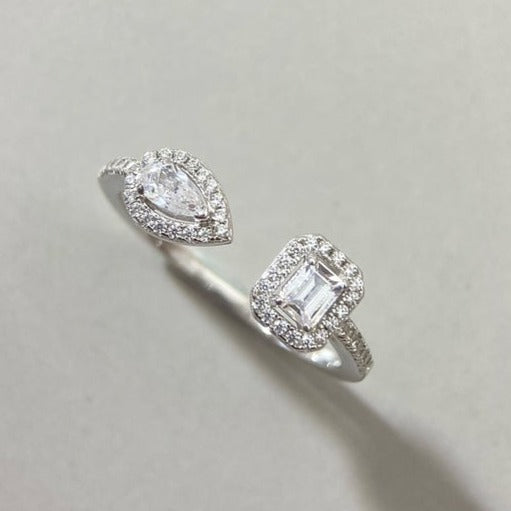 [Lumi Jewelery]MY TWIN TOI & MOI SILVER DIAMOND RING