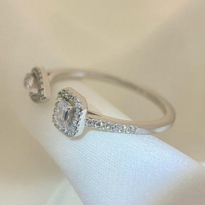 [Lumi Jewelery]MY TWIN TOI & MOI SILVER DIAMOND RING