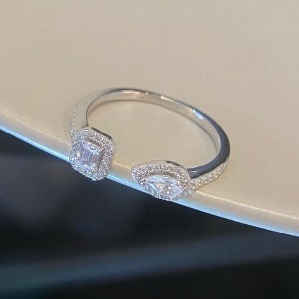 [Lumi Jewelery]MY TWIN TOI & MOI SILVER DIAMOND RING