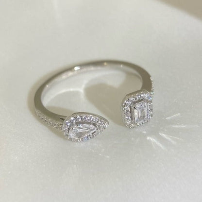 [Lumi Jewelery]MY TWIN TOI & MOI SILVER DIAMOND RING