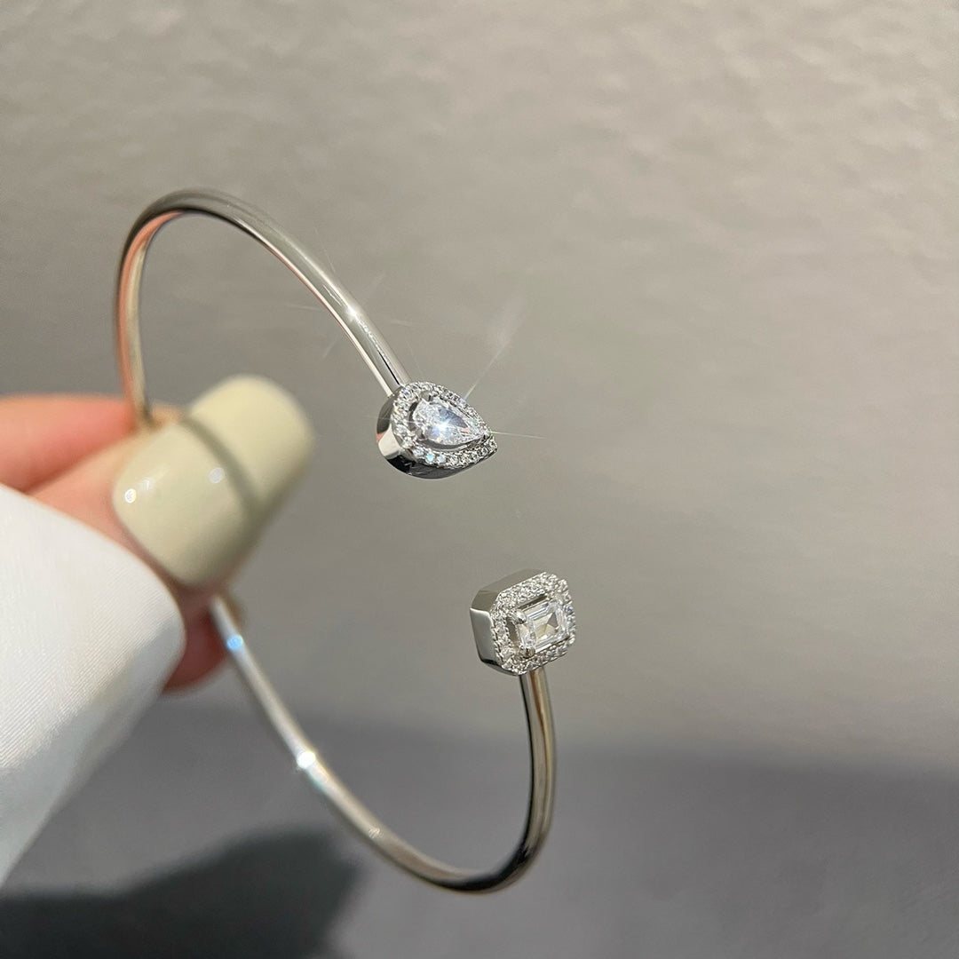[Lumi Jewelery]JONC FLEX MY TWIN TOI & MOI SILVER DIAMOND BRACELET