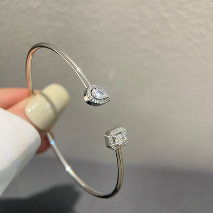 [Lumi Jewelery]JONC FLEX MY TWIN TOI & MOI SILVER DIAMOND BRACELET