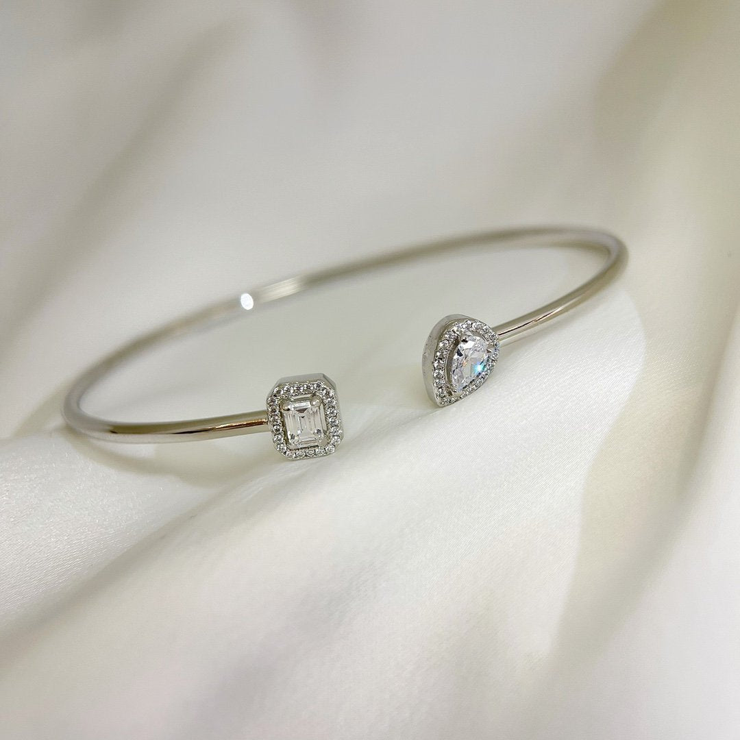 [Lumi Jewelery]JONC FLEX MY TWIN TOI & MOI SILVER DIAMOND BRACELET