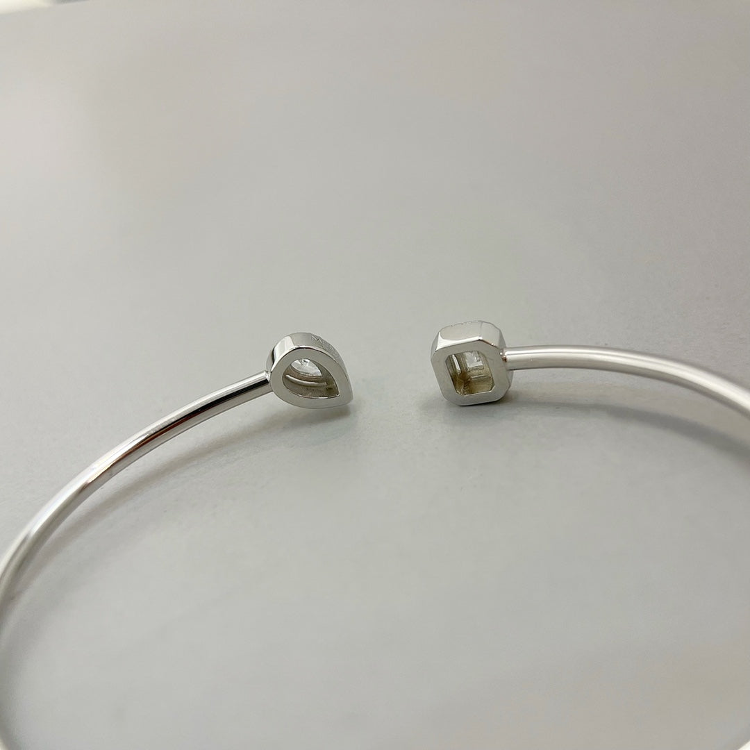 [Lumi Jewelery]JONC FLEX MY TWIN TOI & MOI SILVER DIAMOND BRACELET