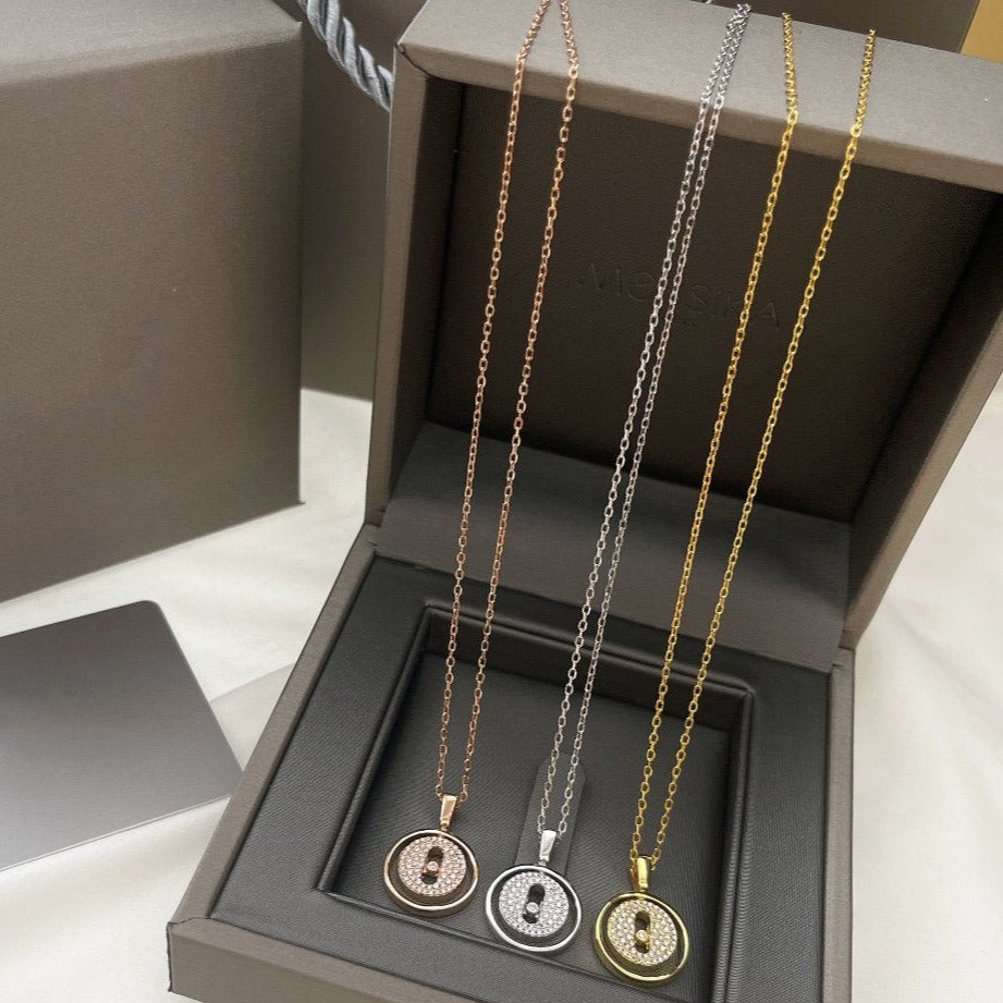 [Lumi Jewelery]LUCKY MOVER PM PAVED NECKLACE