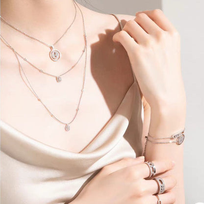 [Lumi Jewelery]LUCKY MOVER PM PAVED NECKLACE