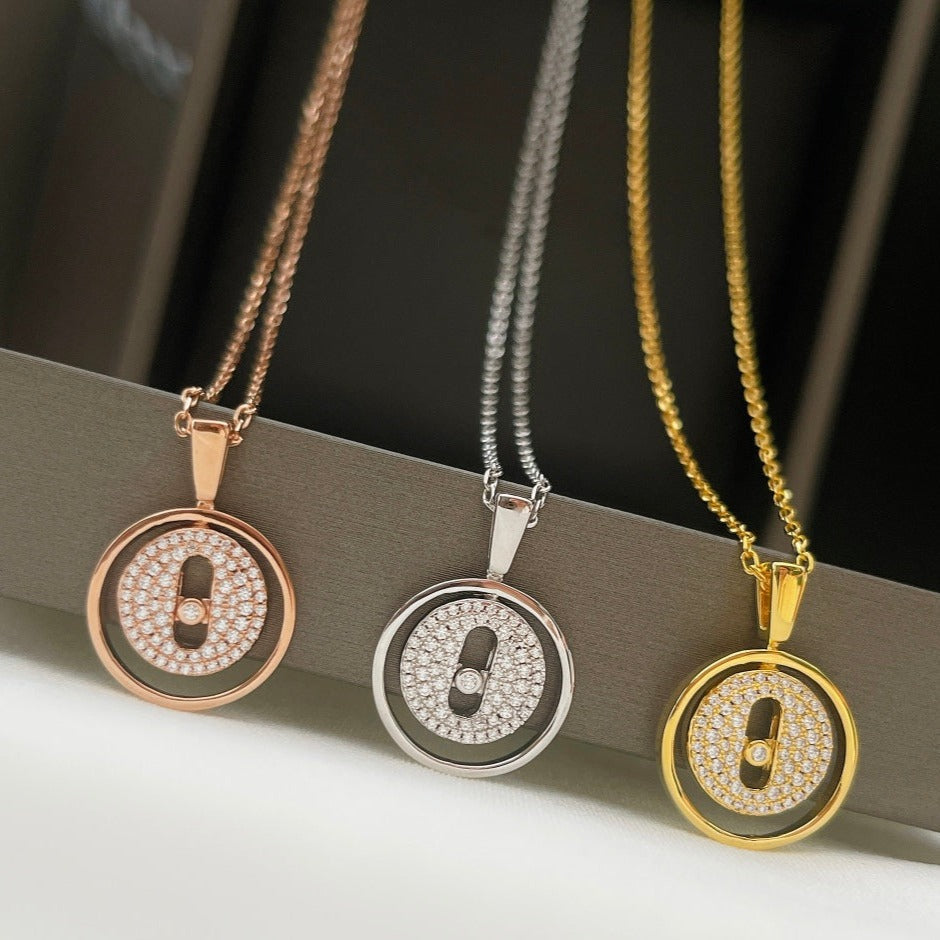 [Lumi Jewelery]LUCKY MOVER PM PAVED NECKLACE