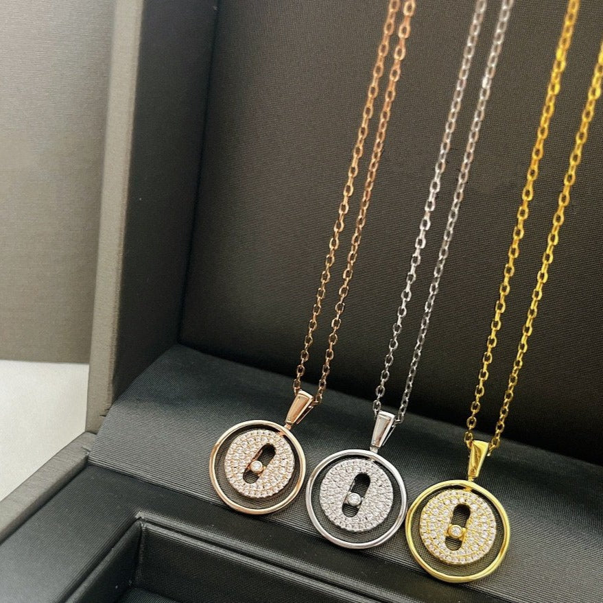 [Lumi Jewelery]LUCKY MOVER PM PAVED NECKLACE
